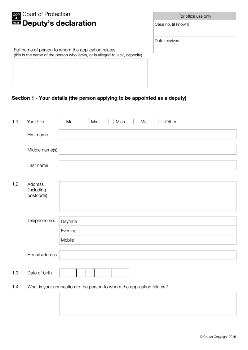 COP4 WF Deputy s declaration COP Workflow only preview