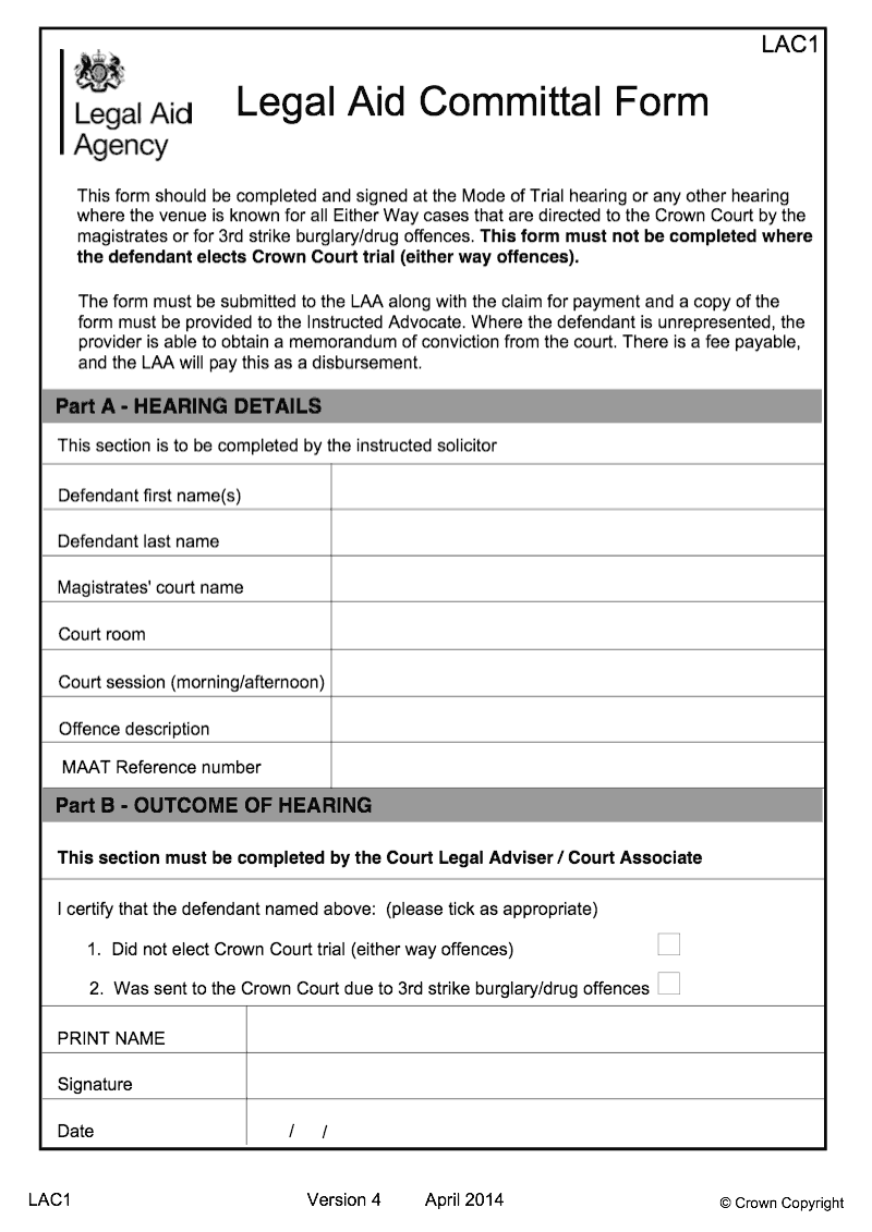 LAC1 Legal Aid Mittal Form