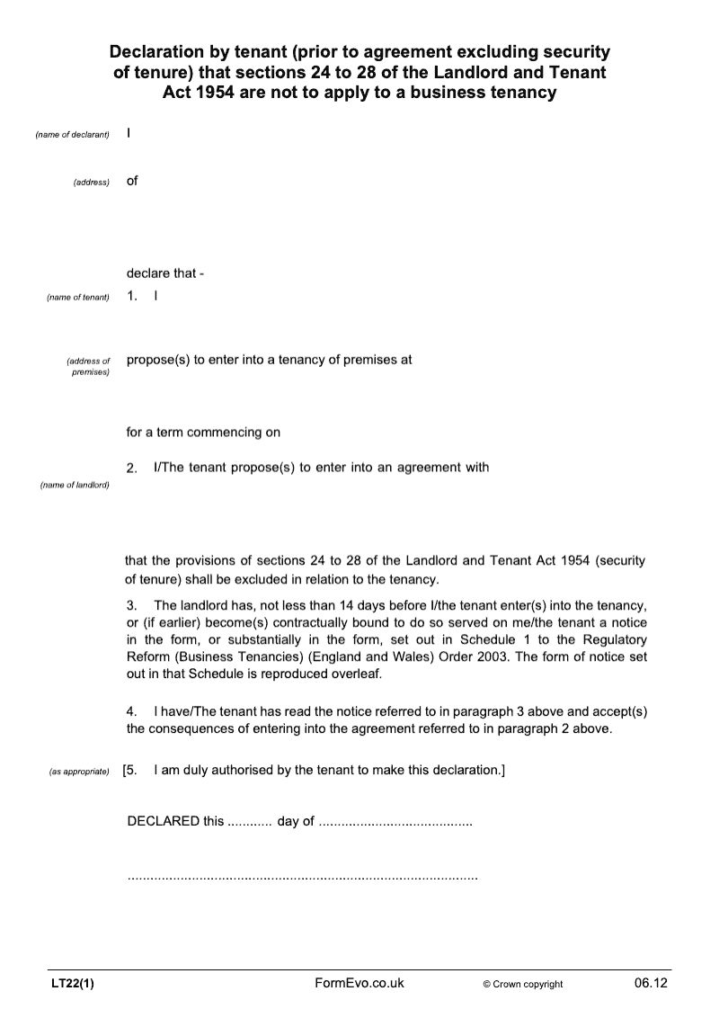 lt22-1-declaration-by-tenant-prior-to-agreement-excluding-security-of