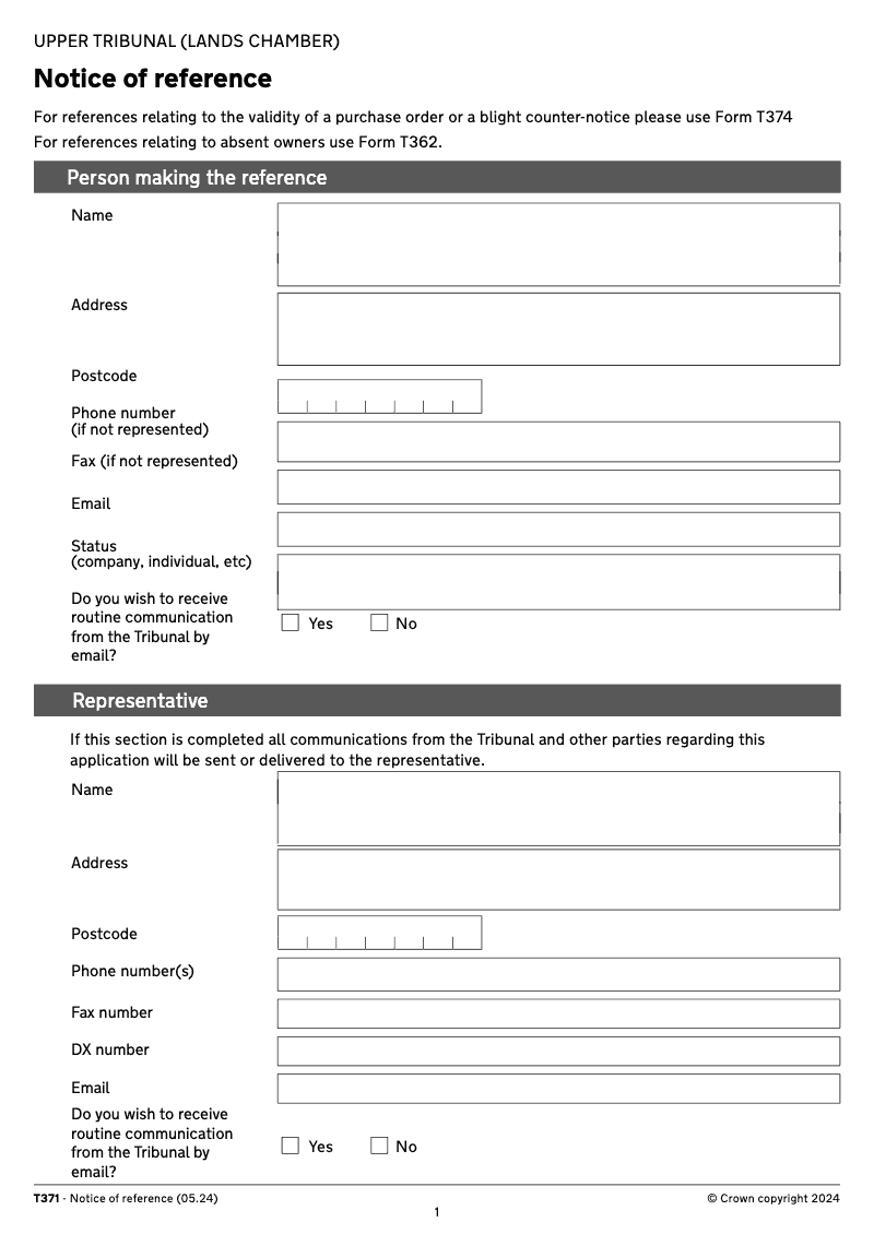 T371 Notice of reference preview